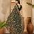 Dark green georgette embroidered saree with belt heavy kashmiri thread work festive saree