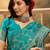 teal banarasi jacquard saree with rich zari weaving, mina & lace work on pallu