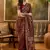 maroon banarasi jacquard saree with rich zari weaving, mina & lace work on pallu
