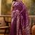 purple banarasi jacquard saree with rich zari weaving & tassel pallu     unstitched blouse included