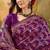 purple banarasi jacquard saree with rich zari weaving & tassel pallu     unstitched blouse included