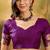 purple banarasi jacquard saree with rich zari weaving & tassel pallu     unstitched blouse included