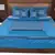 Polysilk Hand Gold Print Bed Cover Set