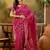pink banarasi jacquard saree with rich zari weaving & tassel pallu     includes unstitched blouse