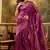 magenta banarasi jacquard saree with intricate zari weaving & tassel pallu     unstitched blouse included
