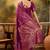 magenta banarasi jacquard saree with intricate zari weaving & tassel pallu – unstitched blouse included