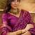 magenta banarasi jacquard saree with intricate zari weaving & tassel pallu – unstitched blouse included