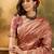 rose gold banarasi jacquard saree with zari weaving & tassel pallu – unstitched blouse piece included