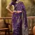 purple banarasi jacquard saree with zari weaving & tassel pallu     unstitched blouse piece