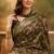 brown banarasi jacquard saree with intricate zari weaving & tassel pallu – unstitched blouse