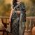 black banarasi jacquard saree with golden zari weaving & tassel pallu     unstitched blouse