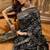 black banarasi jacquard saree with golden zari weaving & tassel pallu     unstitched blouse