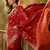 red banarasi jacquard saree with golden zari weaving & tassel pallu     unstitched blouse