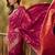 pink banarasi jacquard saree with golden zari weaving & tassel pallu     unstitched blouse