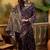 purple banarasi jacquard saree with golden zari weaving & tassel pallu     unstitched blouse