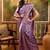 lavender banarasi jacquard saree with golden zari weaving & tassel pallu     unstitched blouse
