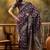 purple banarasi jacquard saree with golden zari weaving & tassel pallu     unstitched blouse
