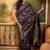 purple banarasi jacquard saree with golden zari weaving & tassel pallu     unstitched blouse