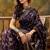 purple banarasi jacquard saree with golden zari weaving & tassel pallu     unstitched blouse