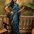 blue banarasi jacquard saree with golden zari weaving & tassel pallu     unstitched blouse