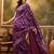 royal purple banarasi jacquard saree with rich zari weaving & tassel pallu     unstitched blouse
