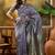 lavender banarasi jacquard saree with elegant zari weaving & tassel pallu     unstitched blouse