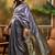 lavender banarasi jacquard saree with elegant zari weaving & tassel pallu     unstitched blouse