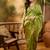 elegant green banarasi jacquard saree with zari weaving & mina detailing