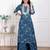 Miravan women's cotton floral printed v-neck  kurta with flared palazzo