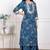 Miravan women's cotton floral printed v-neck  kurta with flared palazzo