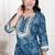 Miravan women's cotton floral printed v-neck  kurta with flared palazzo