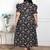 Miravan womens plus size multicolored pleated puff sleeve floral pure cotton butterfly maxi dress