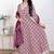 Miravan women's cream embroidered cotton anarkali kurta and dupatta