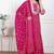 Miravan women's pink bandhani printed straight kurta with palazzo & dupatta