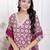 Miravan women's cream embroidered cotton anarkali kurta and dupatta