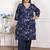 Miravan womens plus size abstract printed cotton kurta set