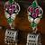 Multi-stone silver earrings