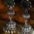 Floral silver jhumkas