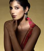 Handcrafted goddess motif earrings