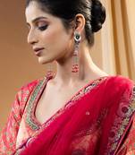 Crimson tassel earrings