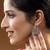 Silver engraved earrings