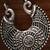 Silver engraved earrings