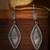 Forest leaf silver earrings