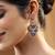 Layered crescent silver earrings