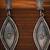 Forest leaf silver earrings