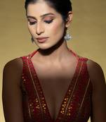 Petal floral silver earrings