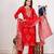 Vatican silk  printed  straight  kurti-pant-dupatta  set