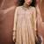Beige embroidered modal silk anarkali