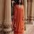 Rust embroidered chanderi anarkali