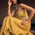 Yellow embroidered jacquard jumpsuit